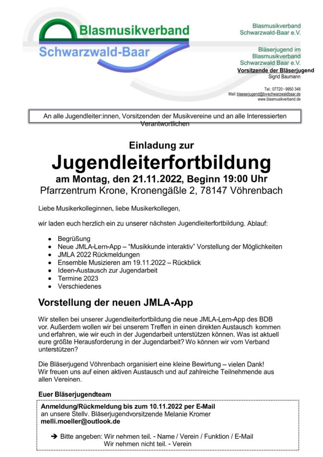 221121 Einladung zur Jugendleiterfortbildung 2022