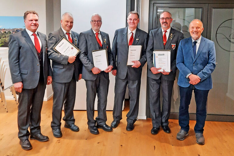 Ehrungen des Blasmusikverbandes bei der Stadtmusik St. Georgen